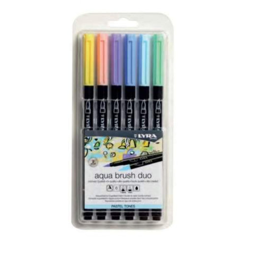 ROTULADORES LYRA DUO AQUABRUSH TONOS PASTEL C6 76083