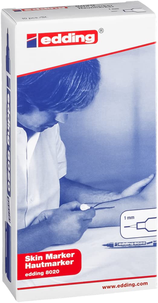 MARCADOR EDDING ESPECIAL PARA PIEL DERMATOLOGO 1MM AZUL 61-E-8020-03