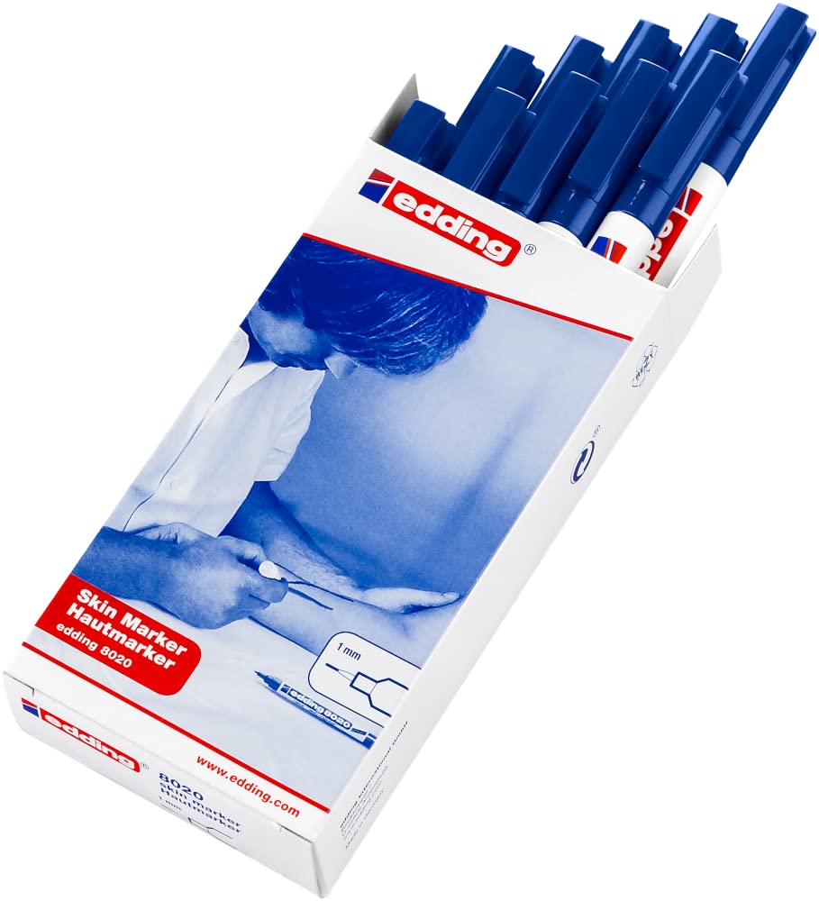 MARCADOR EDDING ESPECIAL PARA PIEL DERMATOLOGO 1MM AZUL 61-E-8020-03