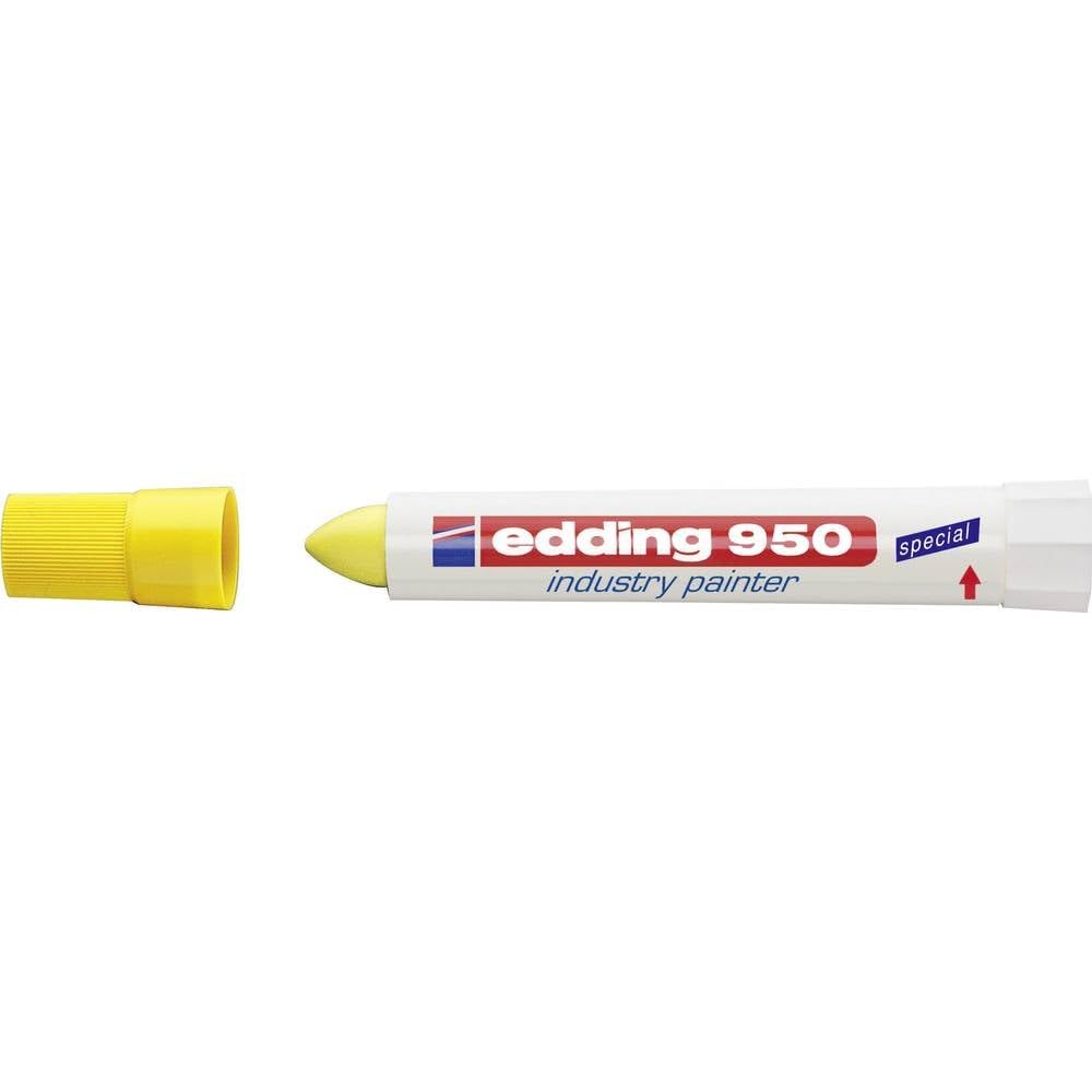 MARCADOR EDDING PASTA OPACA INDUSTRIAL PLÁSTICO P.CONICA 3-6MM AMARILLO 61-E-950-05
