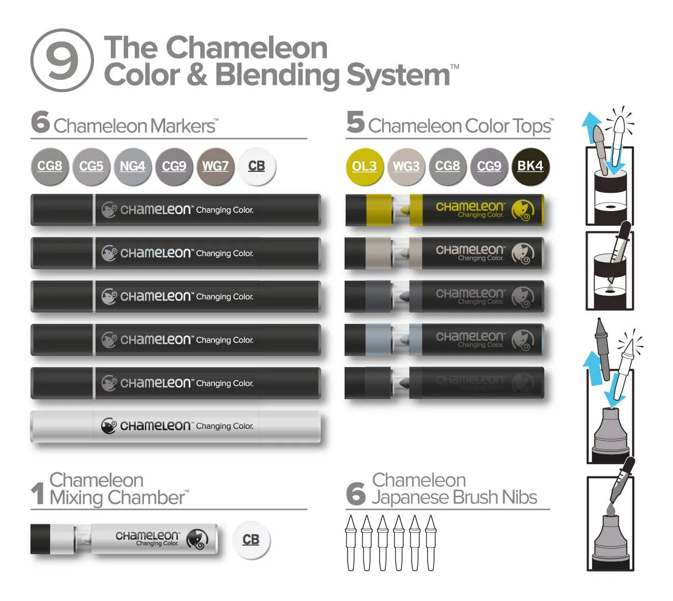 ROTULADORES CHAMELEON DOBLE PUNTA NO.09 ECHCS6609
