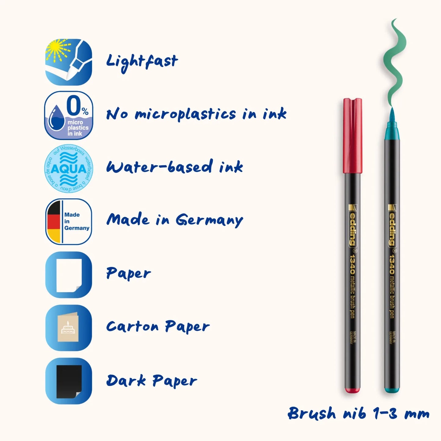 ROTULADOR EDDING BRUSH PEN CALIGRAFIA P.PINCEL FLEX MET X6 61-E-13406-MET