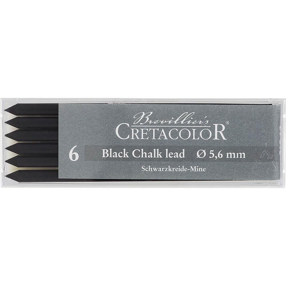MINAS 5.6MM CRETACOLOR TIZA NEGRA EST.C6 ECC026012