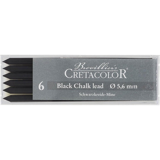 MINAS 5.6MM CRETACOLOR TIZA NEGRA EST.C6 ECC026012