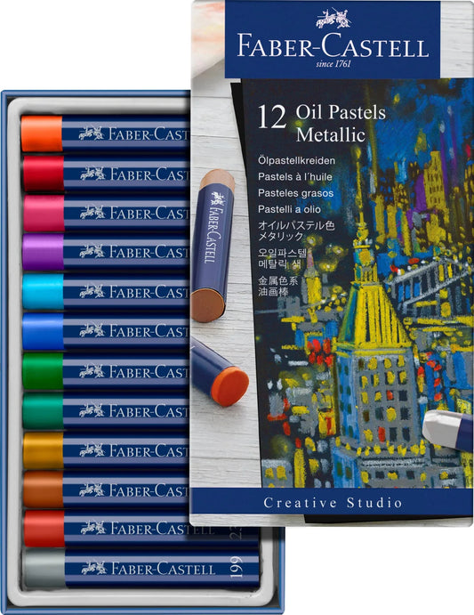 Pastel al Oleo FC colores metalicos x 12 127014