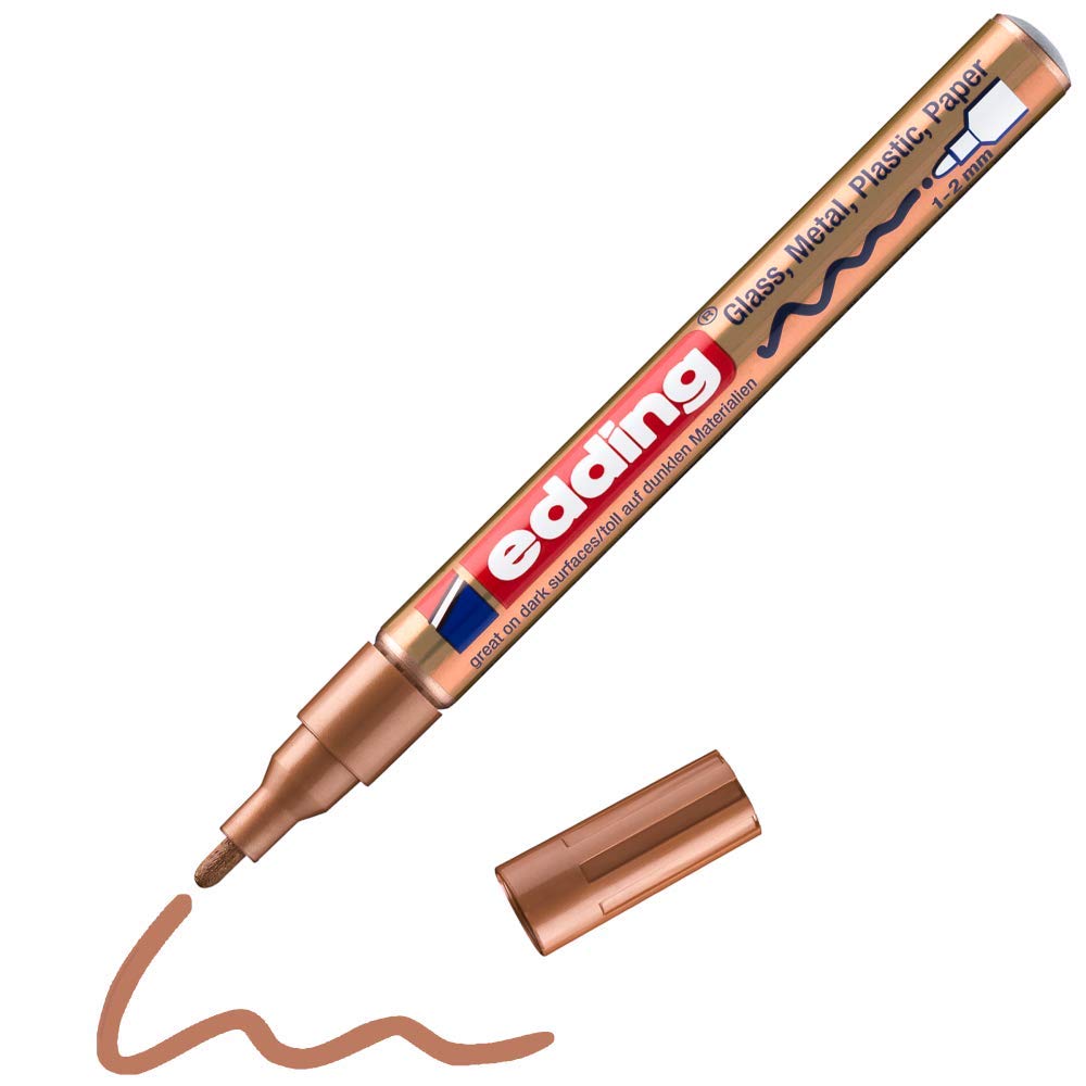 MARCADOR EDDING PERM. TINTA ESPECIAL 1-2MM COBRE MET 61-E-751-55