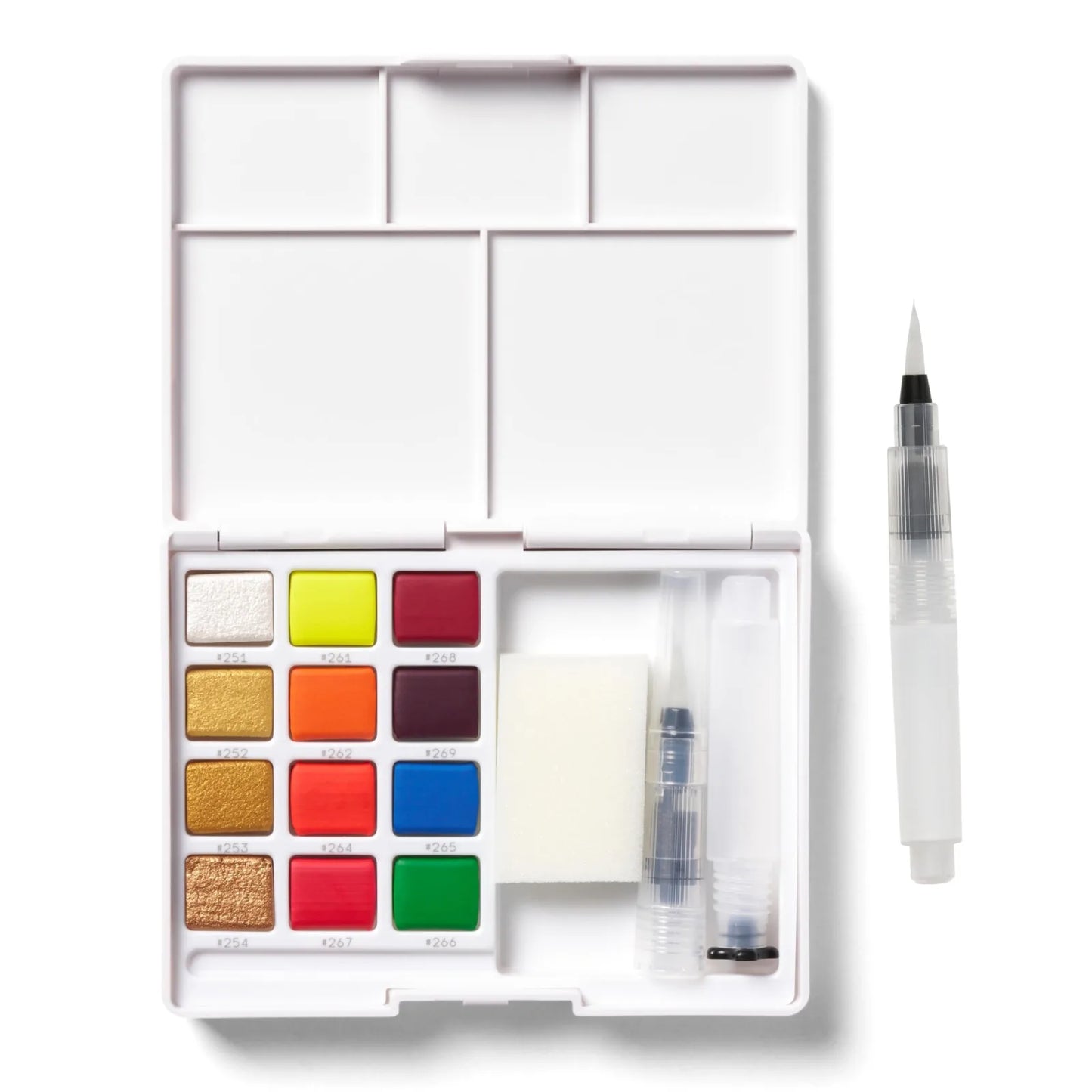 ACUARELAS SAKURA KOI SKETCH BOX C12 PASTILLAS (FLUO  MET ) Y PINCEL 22936