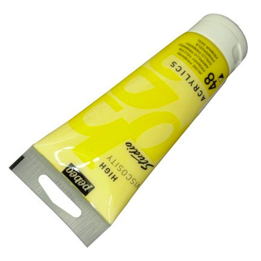 PINTURA ACRILICA PEBEO STUDIO ACRYLICS 100 ML 048 AMARILLO PRIMARIO OPACO 111048