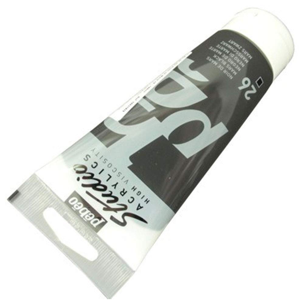 PINTURA ACRILICA PEBEO STUDIO ACRYLICS 100 ML 026 NEGRO DE MARTE 111026