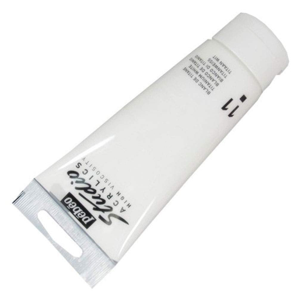 PINTURA ACRILICA PEBEO STUDIO ACRYLICS 100 ML 011 BLANCO DE TITANIO 111011