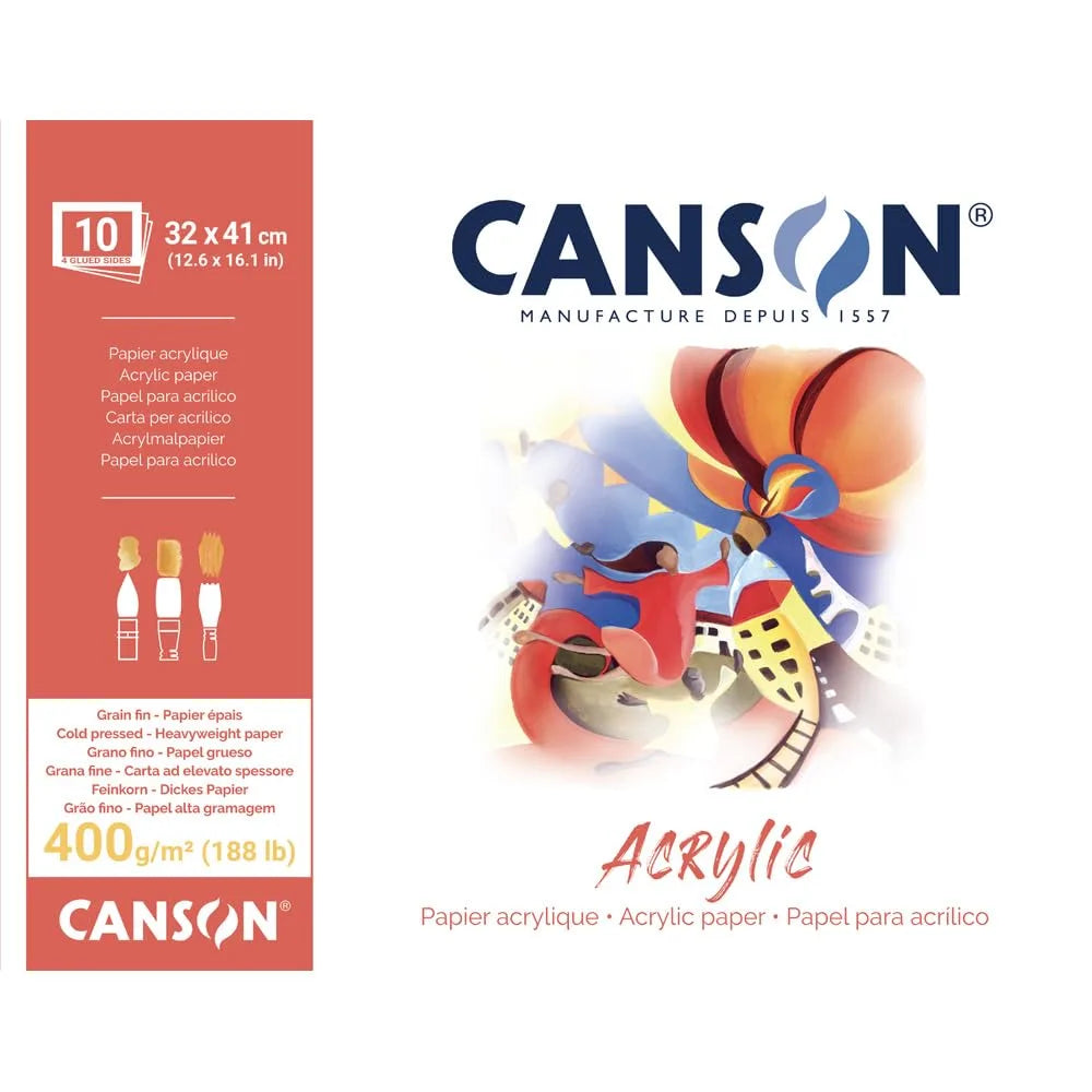 ALBUN CANSON ACRYLIQ 32X41CM 400G 10HJ GF 62395