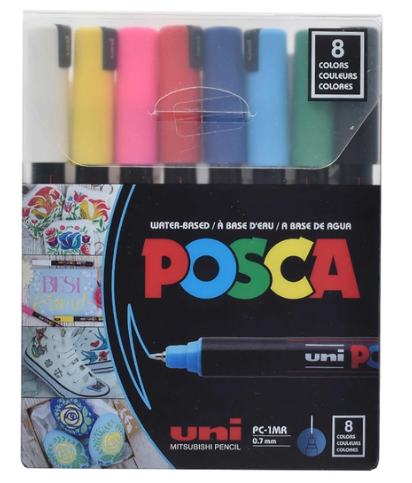 MARCADORES POSCA PC-1M P. ULTRAFINA SURTIDOS 315.PC1MR-8C