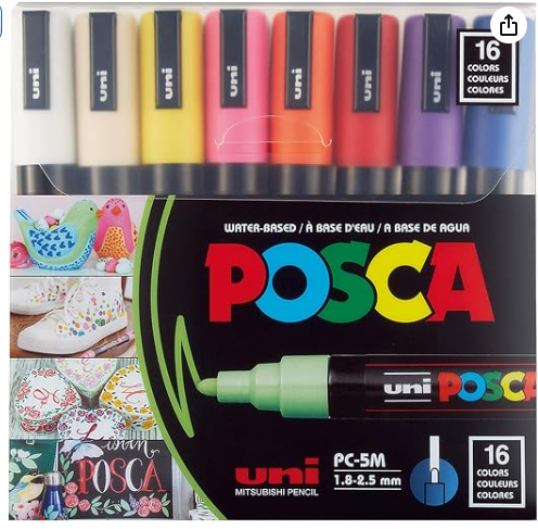MARCADORES POSCA PC-5M P. MEDIA SURTIDOS 315.PC5M-16C
