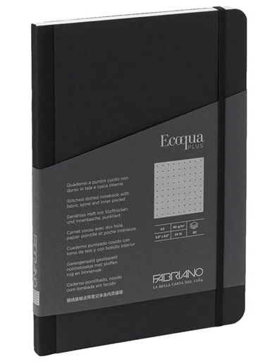 BLOCK FABRIANO ECOQUA PLUS GLUED A4 DOTS NERO 90HJS 90G 561208
