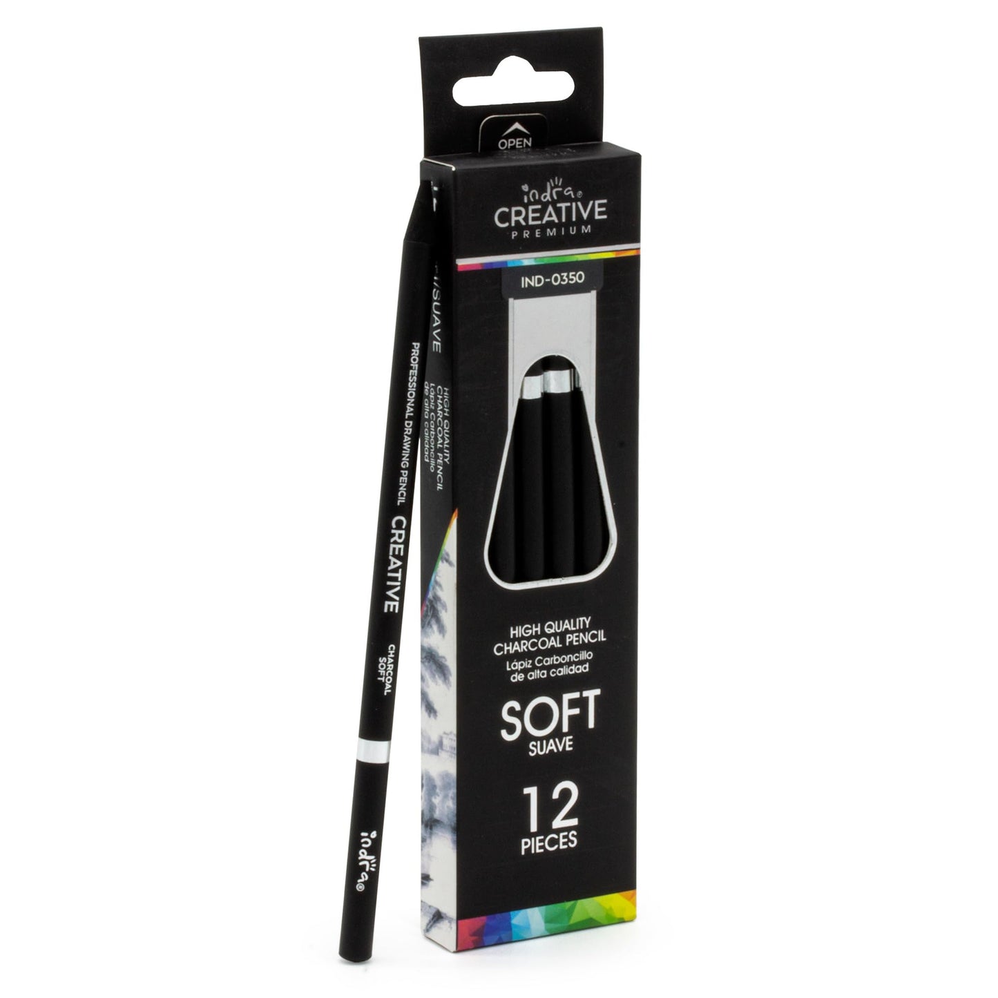 LAPIZ DE CARBONCILLO INDRA CREATIVE SUAVE IND- 0350