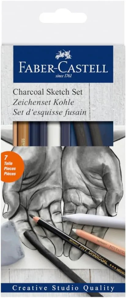 LAPIZ FC DE GRAFITO Y CARBÓN GOLDFABER. CHARCOAL SKETCH X 7 140002