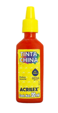 TINTA CHINA ACRILEX ESC.20ML ROJO FUEGO A05120507