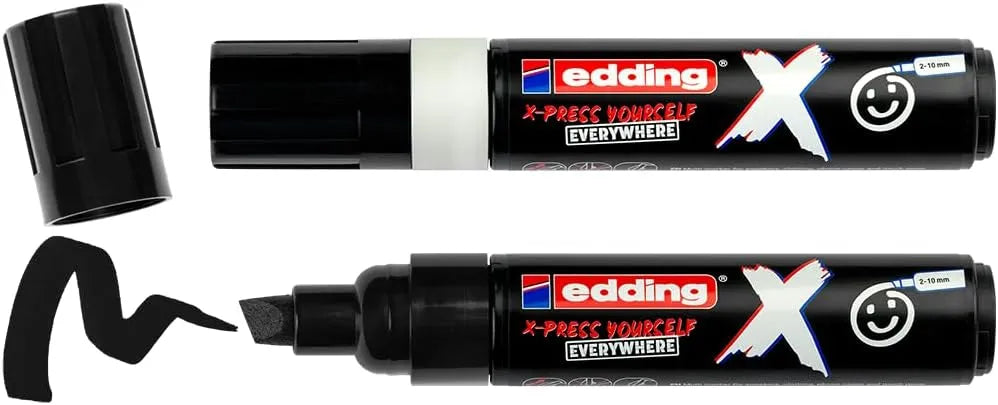 MARCADOR EDDING ACRYLIC 2-10MM P.CINCEL MULTI-MARKER-X BLACK Y WHITE X 2 61-E-69002 B-W
