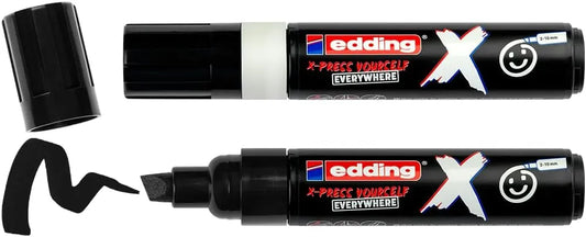 MARCADOR EDDING ACRYLIC 2-10MM P.CINCEL MULTI-MARKER-X BLACK Y WHITE X 2 61-E-69002 B-W