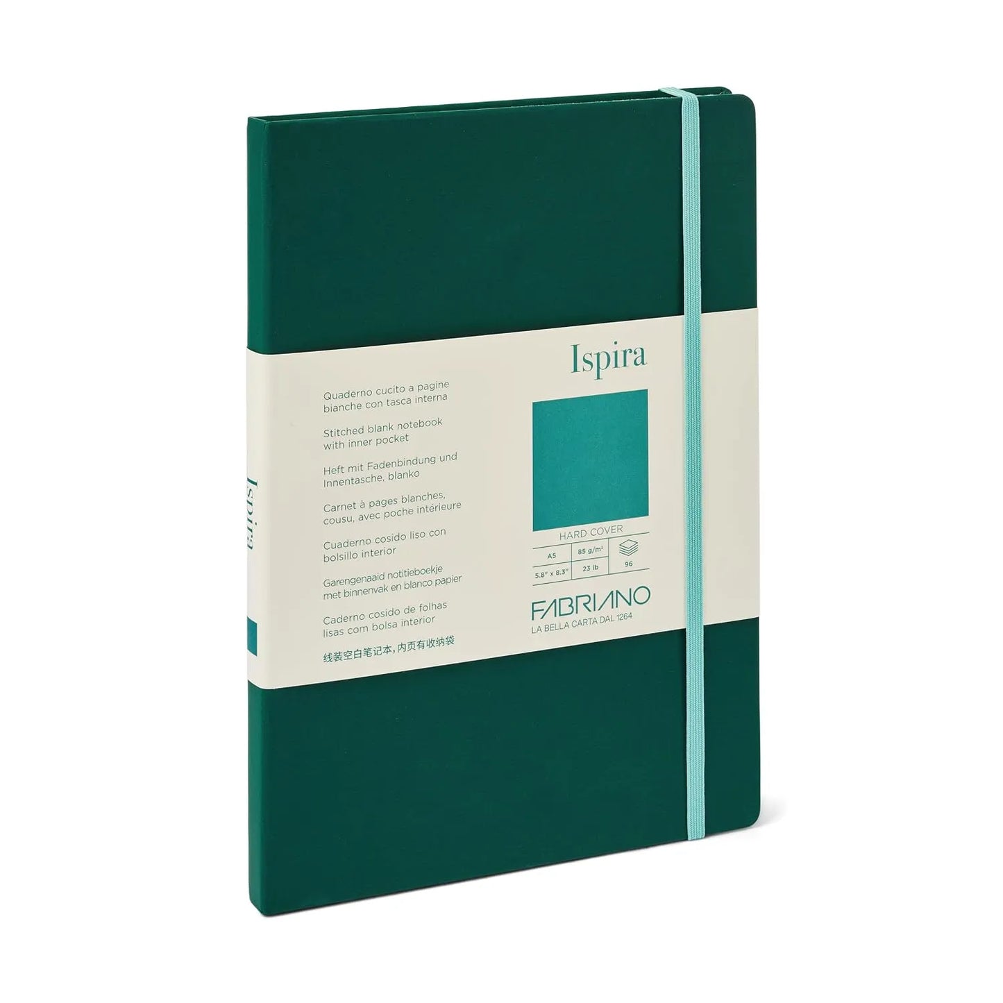 BLOCK FABRIANO ISPIRA HARD A5 BLANK GREEN 96 HOJAS 85G 566705