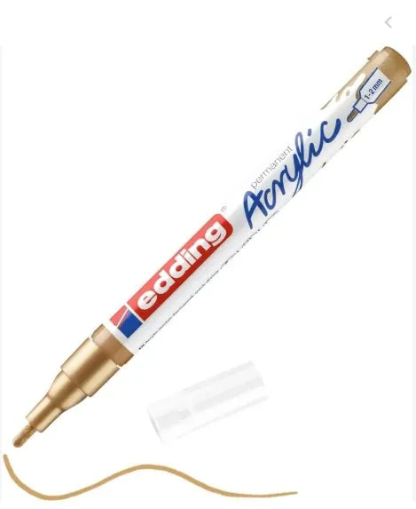 MARCADOR EDDING ACRYLIC 1-2mm ORO 61-E-5300-924