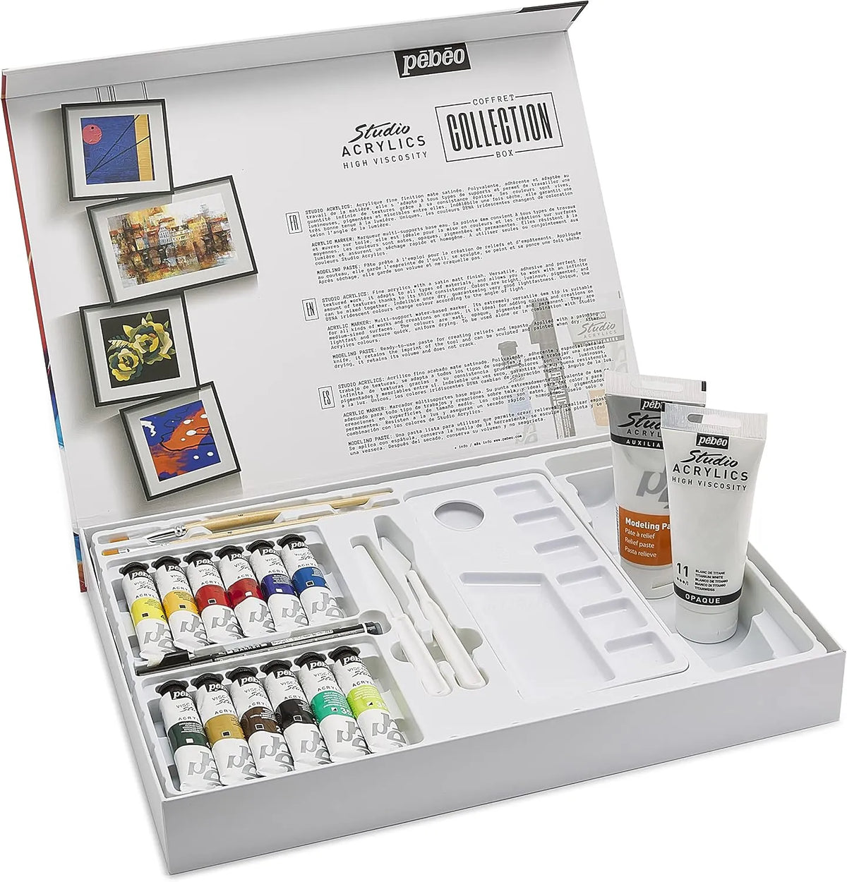 ESTUCHE DE ACRILICO PEBEO XL COFRET COLLECTION 23 PIEZAS 140309