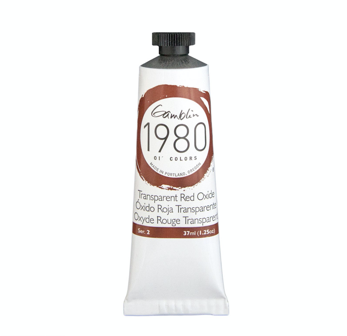 Pintura al oleo Gamblin 1980 Transparent Red Oxide 37ml