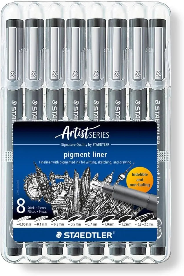 ESTILOGRAFOS STAEDTLER PIMENT LINER SET 8 ( 0.05 MM A1.2 MM) 951860