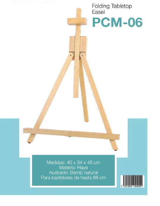 CABALLETE PINTO DE MESA TIPO PLEGABLE MADERA HAYA 40 X 34 X 45CM PCM-06 387506