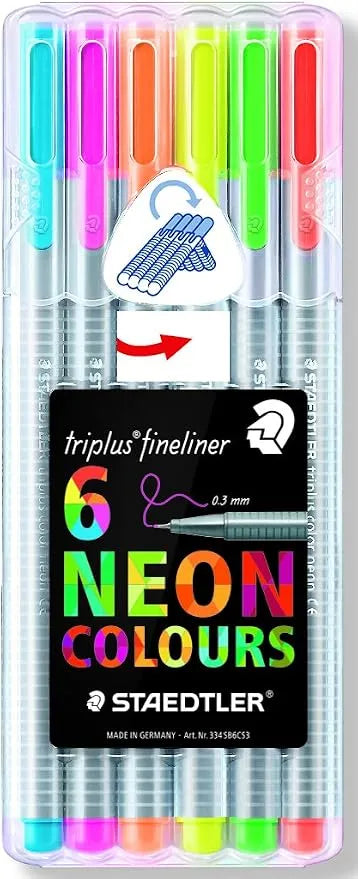 ROTULADORES STAEDTLER TRIPLUS 0.3 MM NEON 334SB6NA6 C6 952024