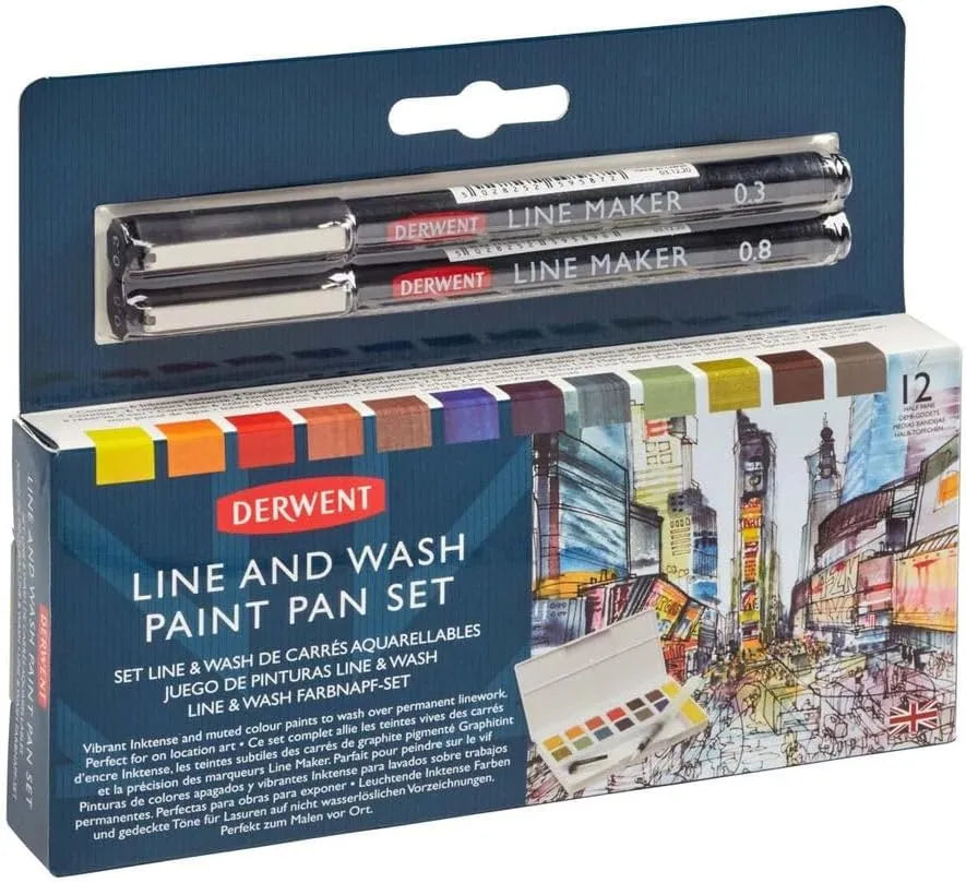 ACUARELAS DERWENT PASTILLAS LINE AND WASH #2306245 C12 24894