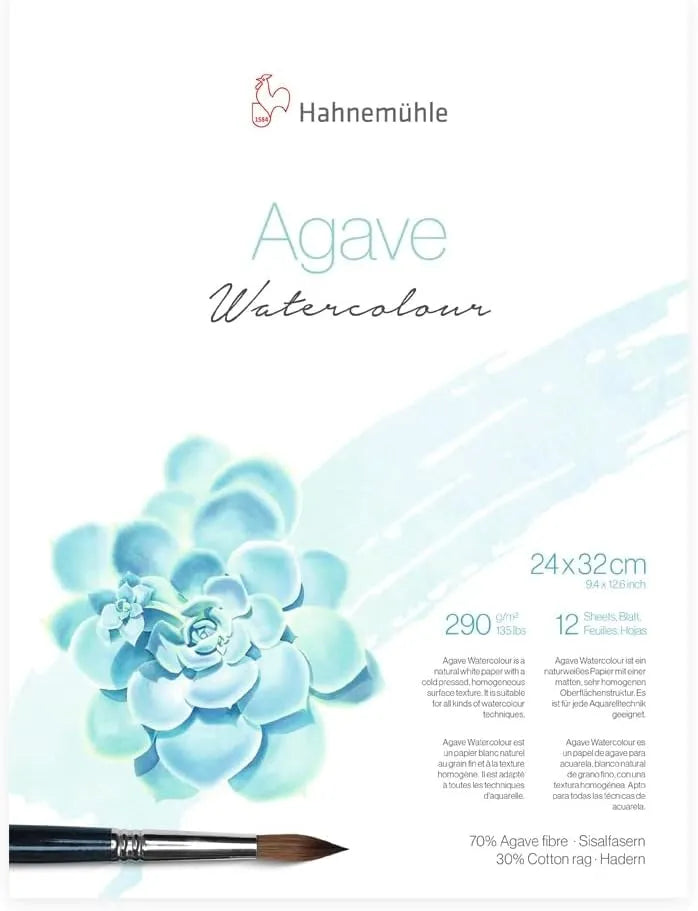 BLOCK HAHNEMÜHLE ACUARELA AGAVE 24x32CM 12HJ 290GMS 24888
