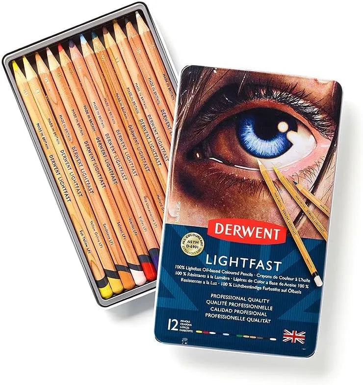 LAPICES DE COLOR DERWENT LIGHTFAST CAJA MET. #2302719 C12 24470