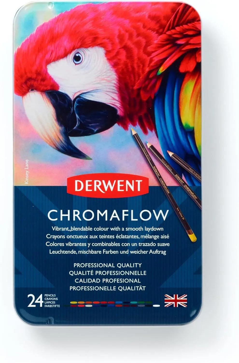 LAPICES DE COLOR DERWENT CHROMAFLOW CAJA MET. #2305857 C24 29684
