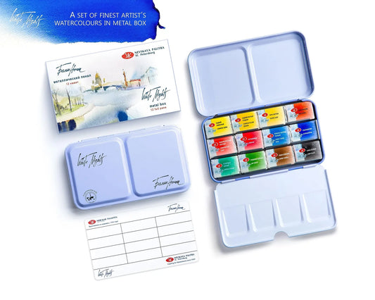 ACUARELAS WHITE NIGHTS 12 PASTILLAS EN ESTUCHE MWTALICOS 350020