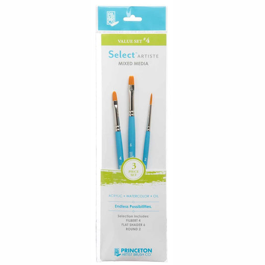 PINCELES PRINCETON SET 4 CON 3 PZAS 67984