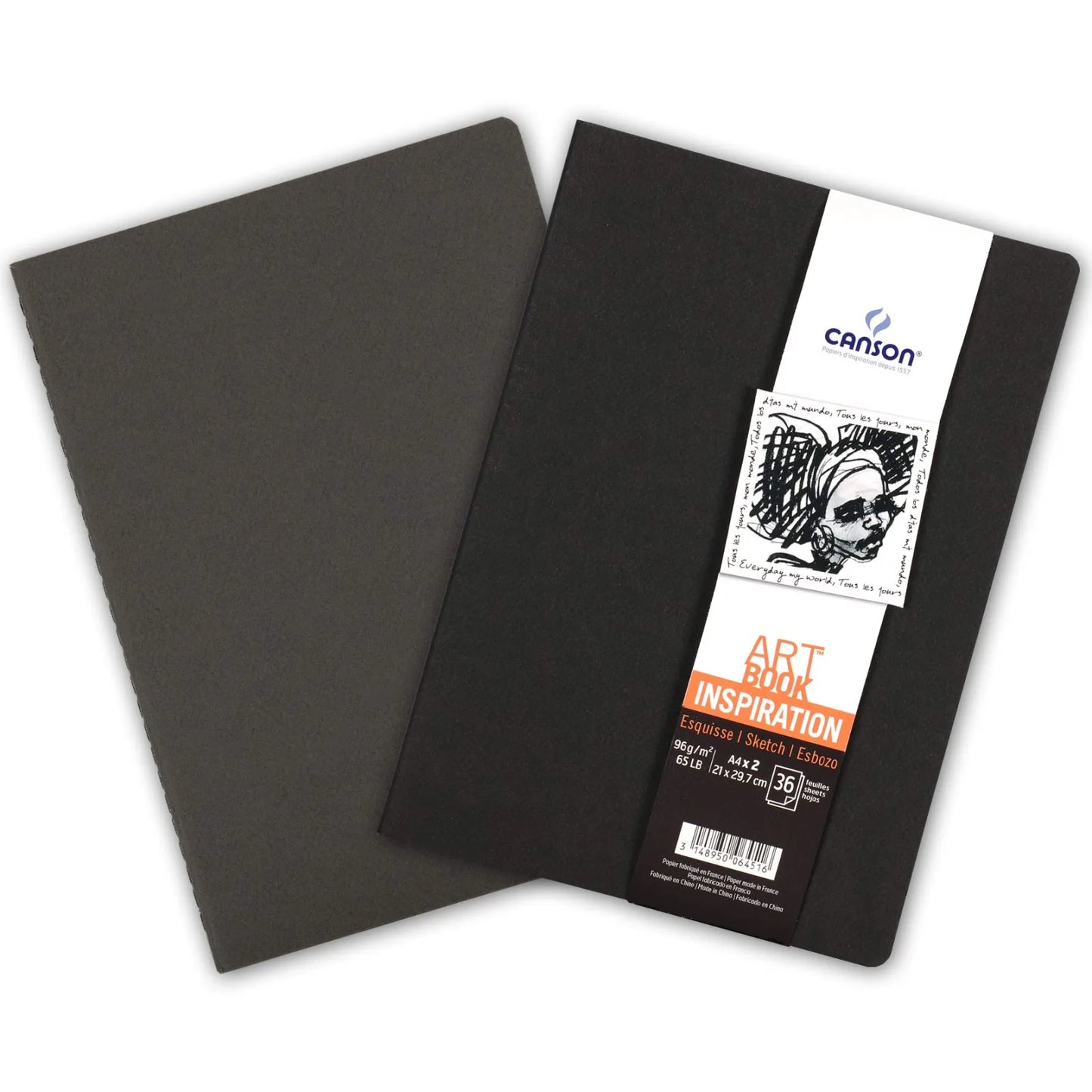 LIBRO DE DIBUJO CANSON INSPIRATION PORTADA GRIS C2PZ 21X29.7CM 96G 36H A4 ECAF006451