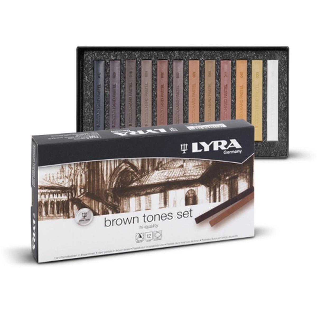 PASTEL SUAVE LYRA TONOS TIERRA C12 BARRAS 52772