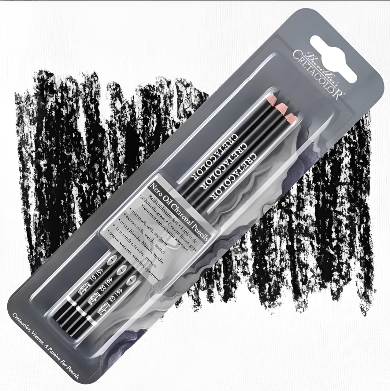 LAPIZ GRAFITO CRETACOLOR NERO OIL EXTRA BLANDO + BLANDO + MEDIO 196295