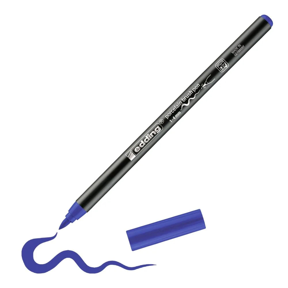 ROTULADOR EDDING CERÁMICA Y PORCELANA P. PINCEL FLEXIBLE 1-4MM AZUL 61-E-4200-03
