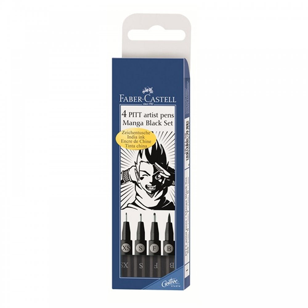 Marcador FC Pitt Artis Pen Manga (0.1/0.3/0.5/0.7) x 4 negro 167132