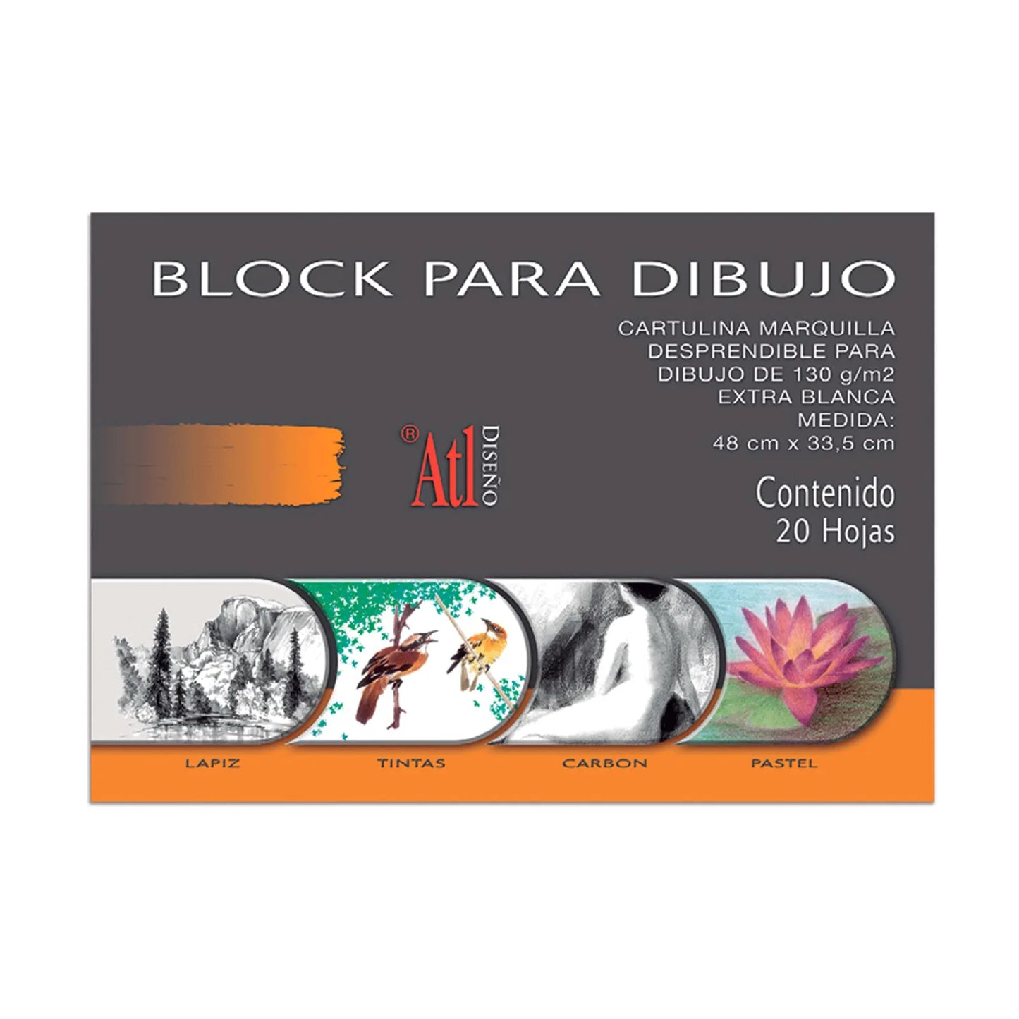 BLOCK ATL DIBUJO 48 X 33.5 20H MEDIAN 12955