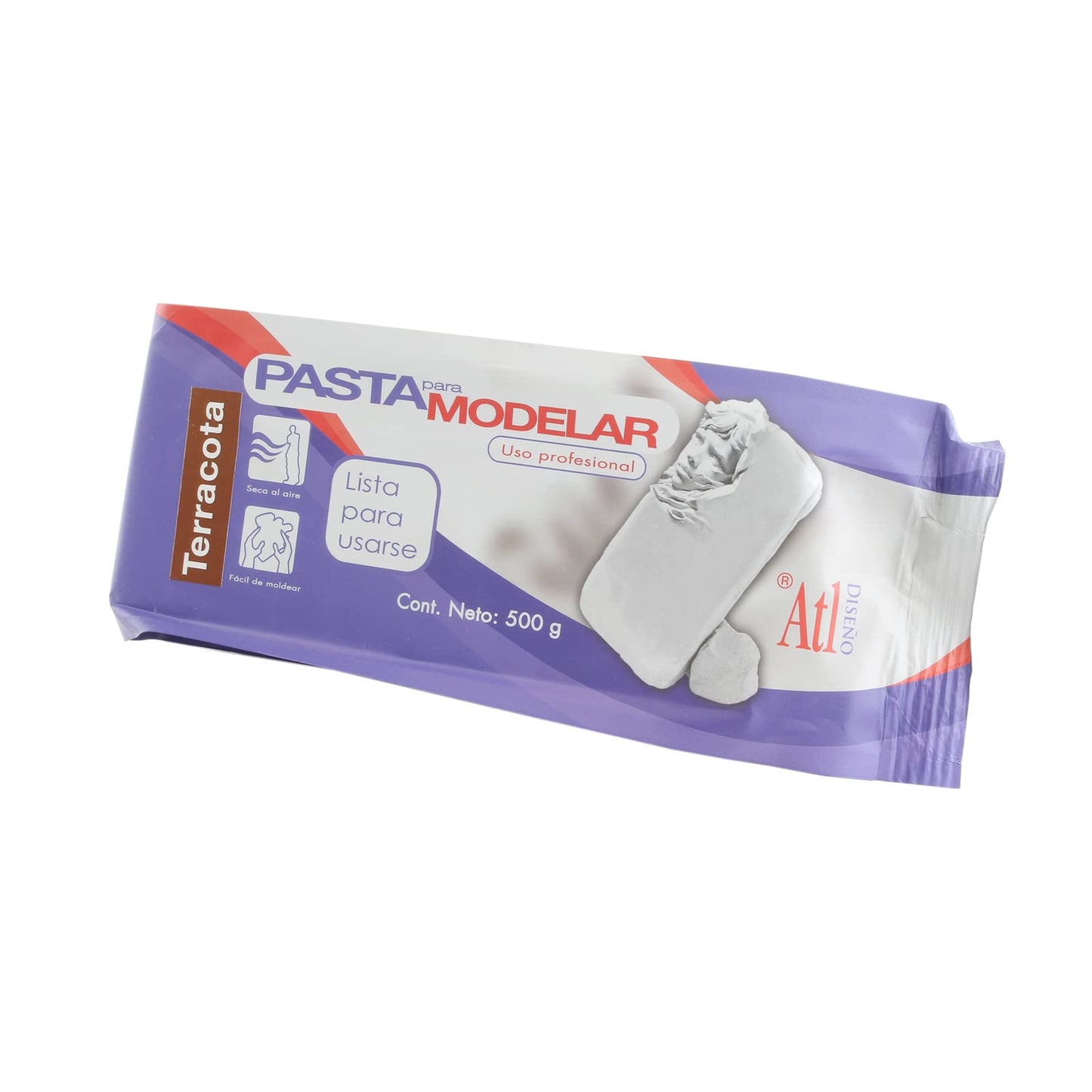 PASTA PARA MODELAR ATL TERRACOTA 500GRS 21206