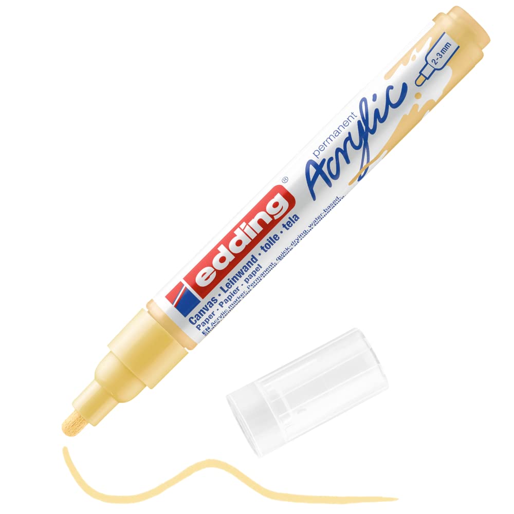 MARCADOR EDDING ACRYLIC 2-3mm AMARILLO PASTEL 61-E-5100-915
