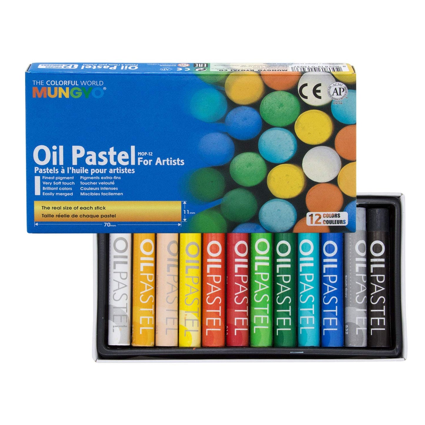 PASTEL AL OLEO MUNGYO MOP 12 FOR ARTISTS 731212