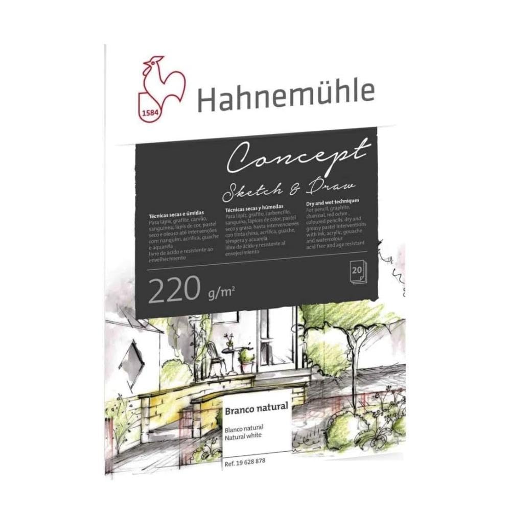 BLOCK HAHNEMÜHLE CONCEPT SKETCH&DRAW 20HJ A3 220GM 23672