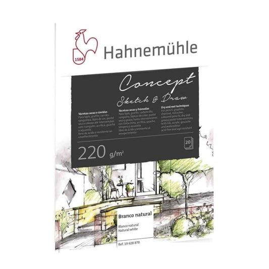 BLOCK HAHNEMÜHLE CONCEPT SKETCH&DRAW 20HJ A3 220GM 23672