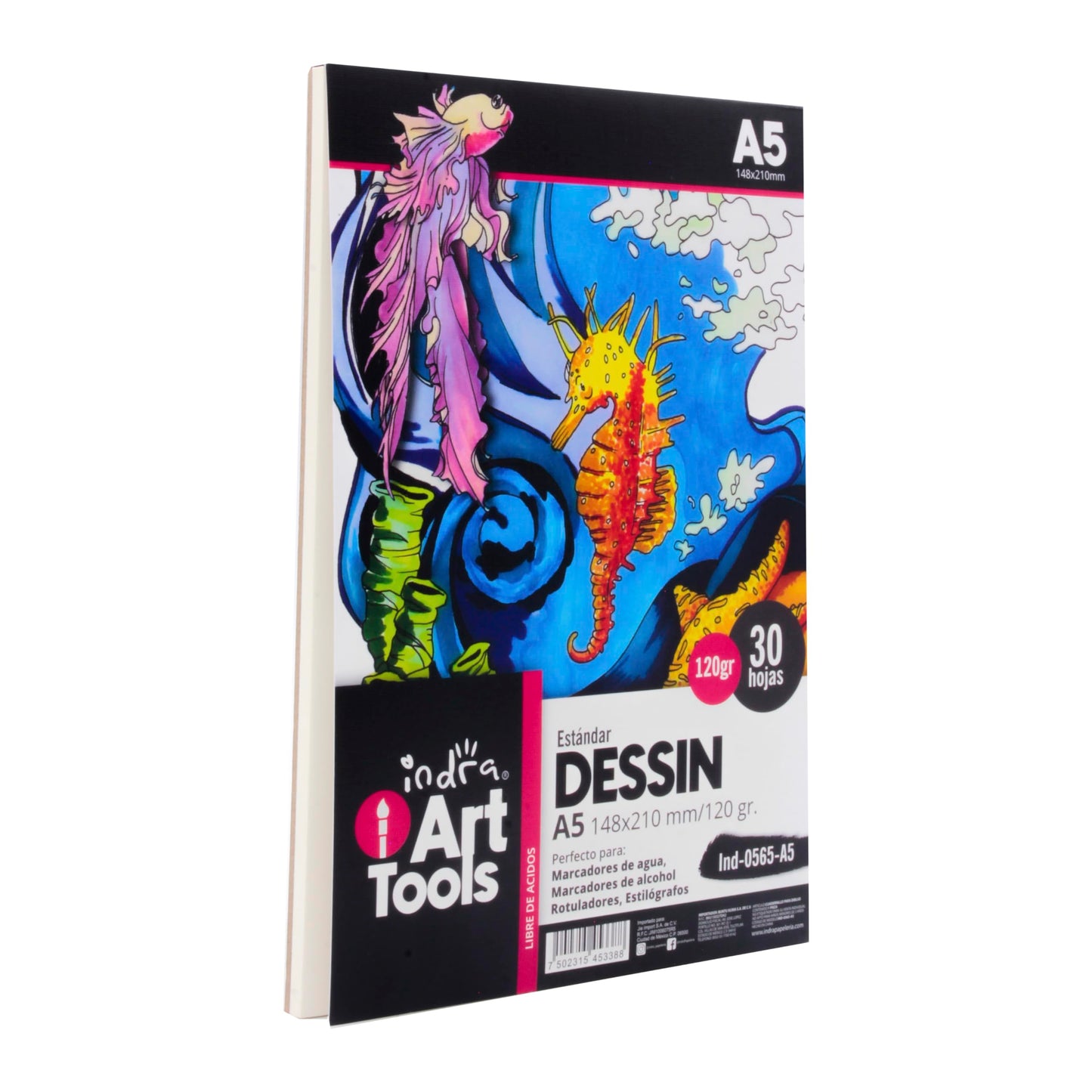 BLOCK ART TOOLS INDRA DESSIN 30HJ 210X297MM120GR IND-0565-A5