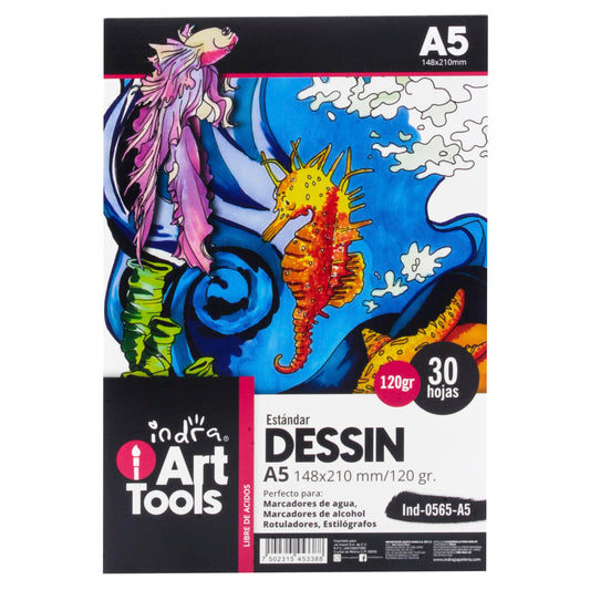 BLOCK ART TOOLS INDRA DESSIN 30HJ 210X297MM120GR IND-0565-A5
