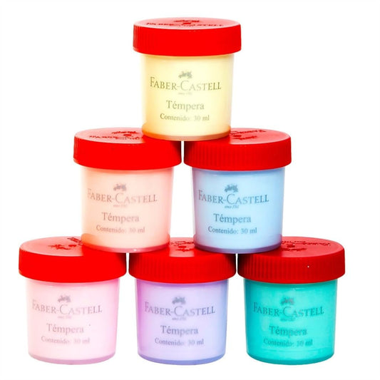 Pintura Tempera FC Pastel 6 Bote 30ml 164001